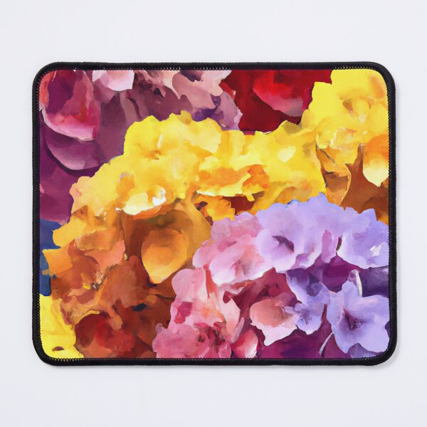 Item preview, Hydrangeas in purple, red, pink, & yellow designed and sold by Boundliss.