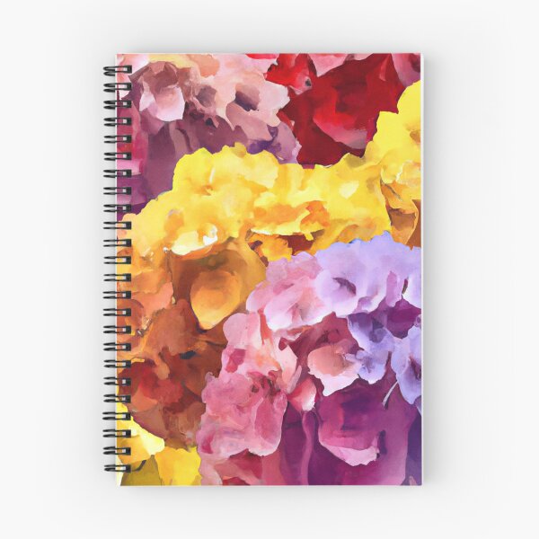 Item preview, Hydrangeas in purple, red, pink, & yellow designed and sold by Boundliss.