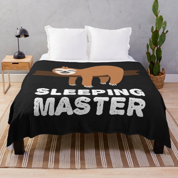 Item preview, Sleeping Master - Funny Sloth Quotes designed and sold by EnzoVectorism.