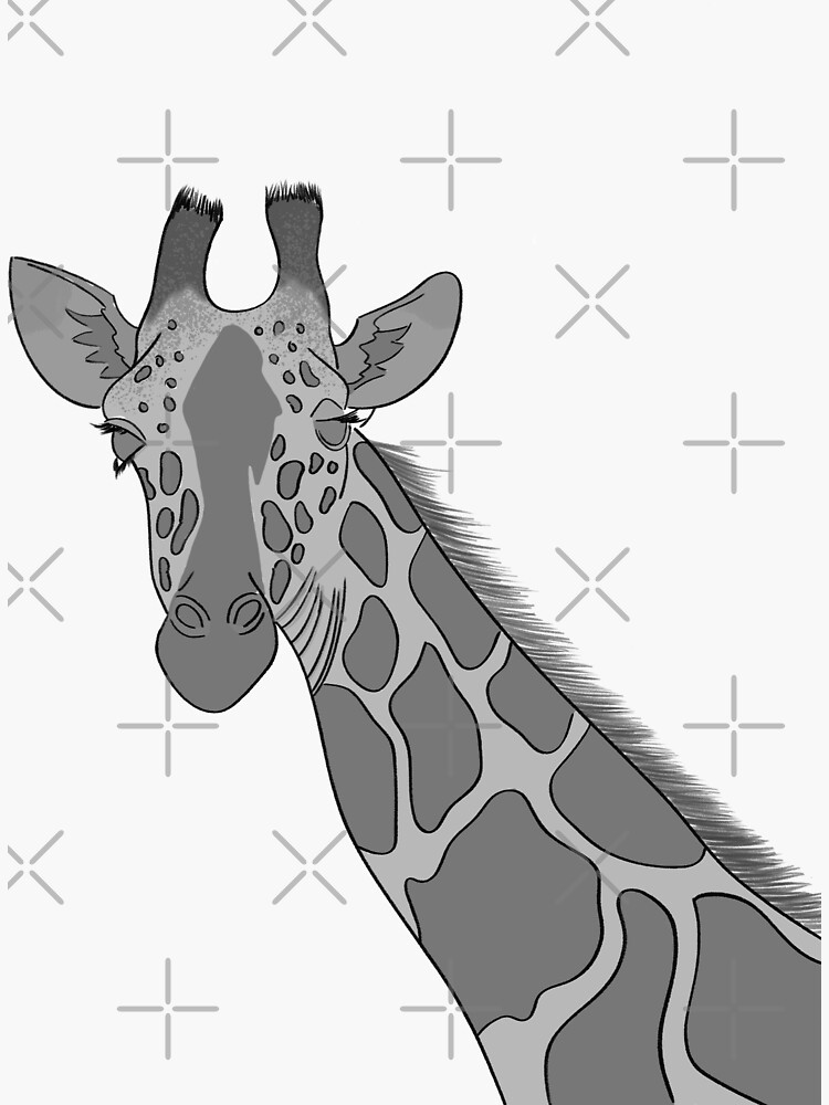 Giraffe Sticker For Sale By Somedrawings04 Redbubble 3919