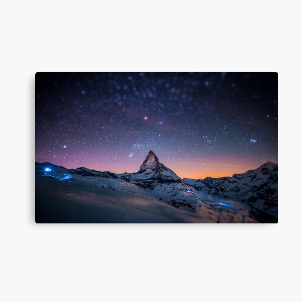 Item preview, Matterhorn, Swiss Alps, Switzerland starry night twilight color landscape photograph / photography designed and sold by Jéanpaul  Ferro.