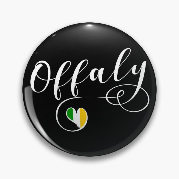 Item preview, Offaly County Colours Flag Heart, Uíbh Fhailí, Ireland, Irish designed and sold by Celticana.