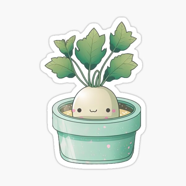 Item preview, Potted Plant Chibi Sticker designed and sold by Porophobic.