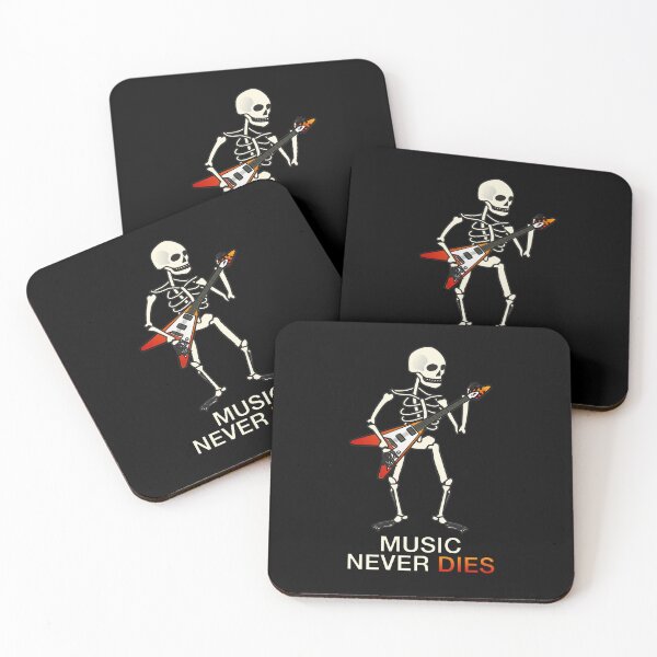 Item preview, Music Never Dies with Skeleton Guitarist designed and sold by Moodific.