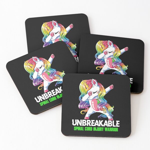 Item preview, Spinal Cord Injury Awareness - Unicorn Spinal Cord Injury Warrior Ribbon UNBREAKABLE designed and sold by Fernandezf.