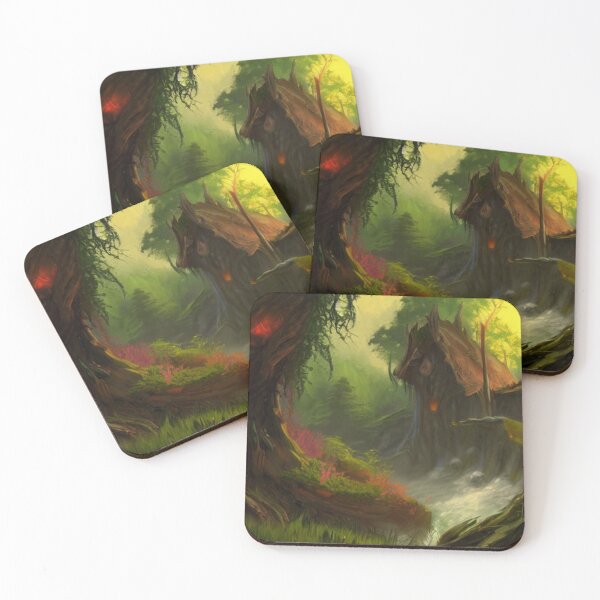 Item preview, Green Forest And Hut 2023 designed and sold by cardia1991.