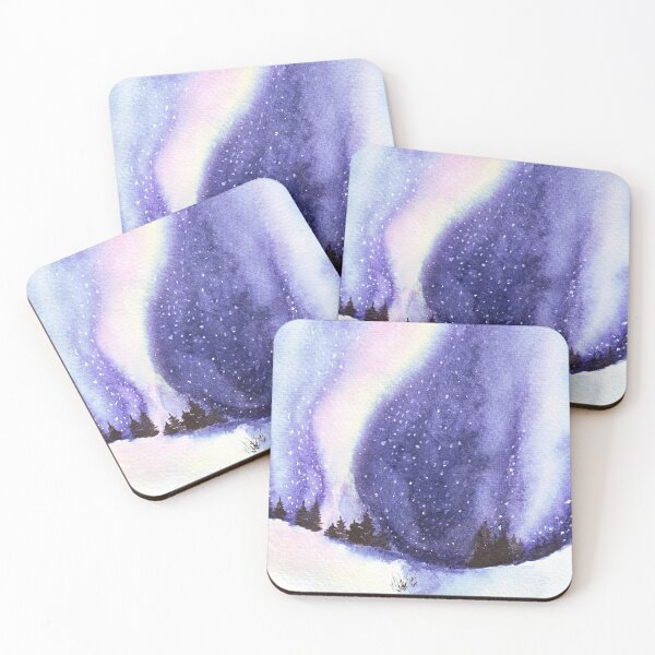 Item preview, Northern lights above Winter Wonderland designed and sold by Wolshebnaja.