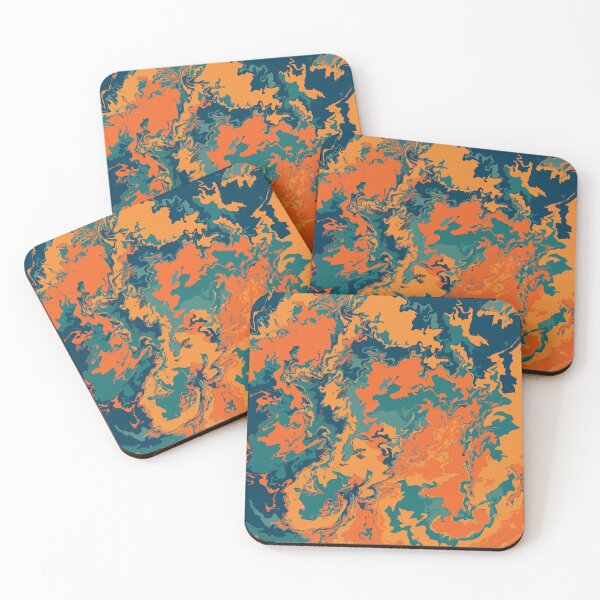 Item preview, Marbled orange - petrol designed and sold by Zeewind.