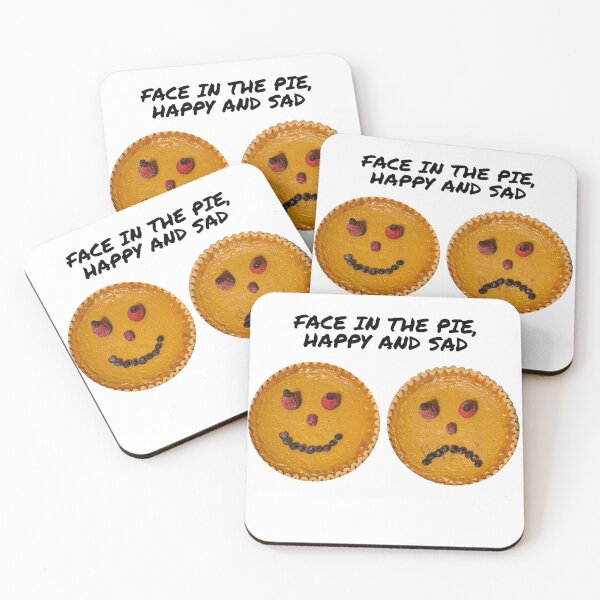 Item preview, FACE IN THE PIE, HAPPY AND SAD designed and sold by TechLaughs.