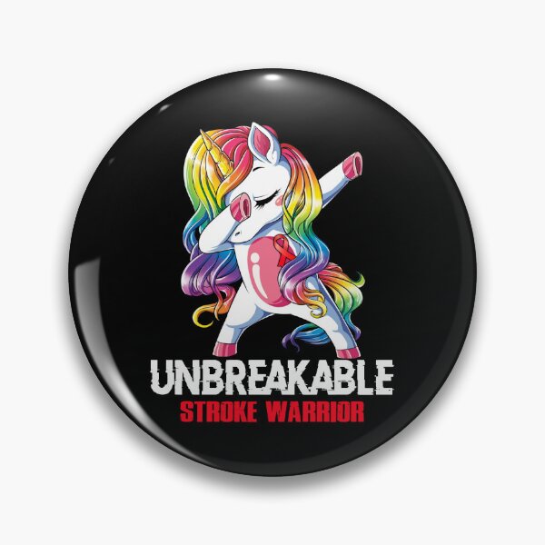 Item preview, Stroke Awareness - Unicorn Stroke Warrior Ribbon UNBREAKABLE designed and sold by Fernandezf.