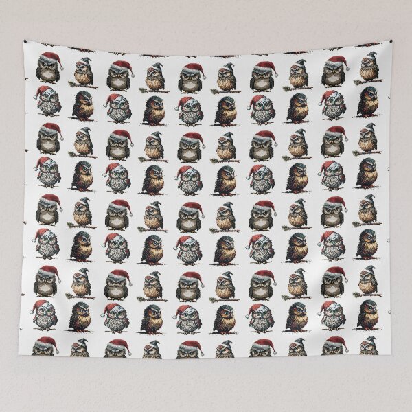 Item preview, Beautiful owls pattern - Pixel art designed and sold by Newtaste-Store.