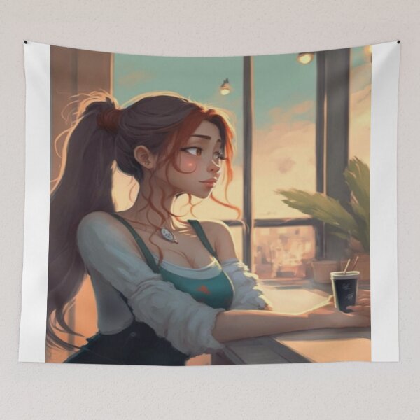 Item preview, girl at cafe designed and sold by Yggdrazil.