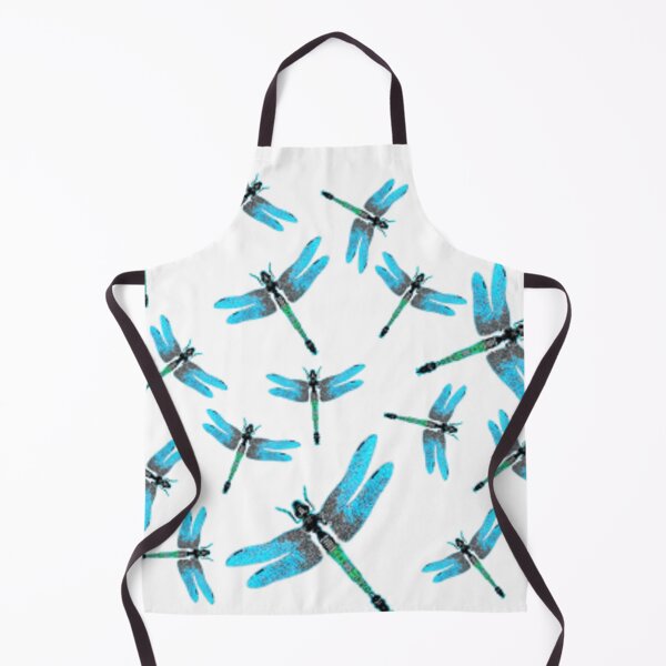 Item preview, BLUE DRAGONFLIES PATTERN WHITE ART designed and sold by sharlesart.