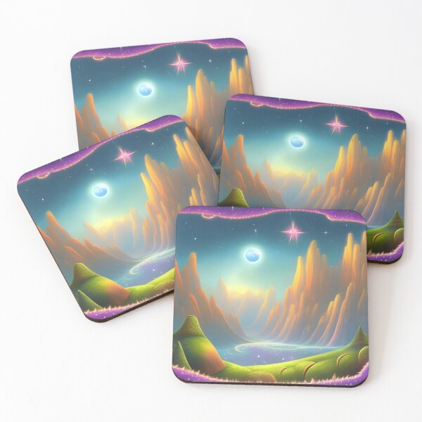 Item preview, Fabulous Magical Colorful Bright Cartoon Surreal Moonlit Night designed and sold by Olga Nagornaya.