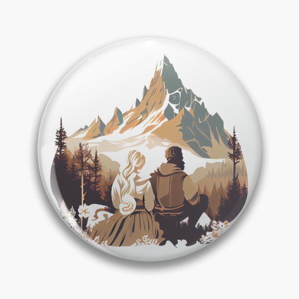 Item preview, Two hearts, one view: Mountains and sunsets forever designed and sold by MrBeerholder.