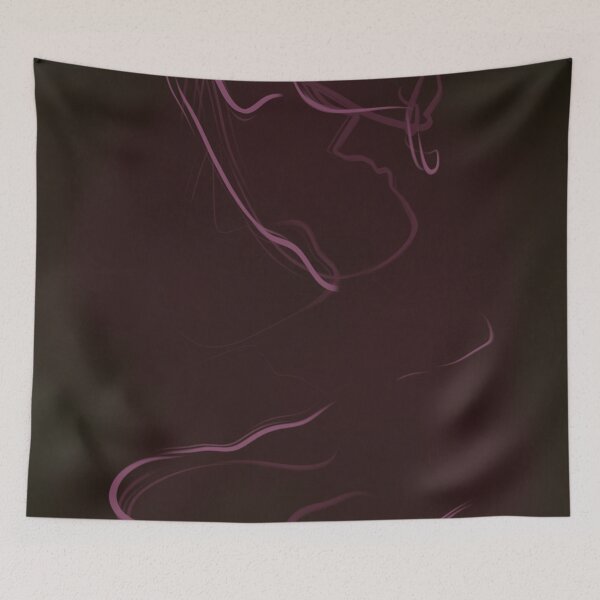 Item preview, Pink Purple Swirl Magenta Storm Abstract Minimalist Contemporary Art designed and sold by hopecope.