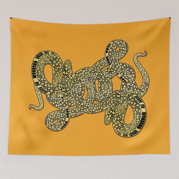 Item preview, Snake Art - Reptile Lover, Gold and Black Snake designed and sold by LaRoach Digital Arts.