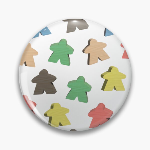 Item preview, 3D Wood Board Game Night Meeples in Traditional Red, Blue, Green, Yellow, Black, and Au Natural designed and sold by Zab Butler Design.