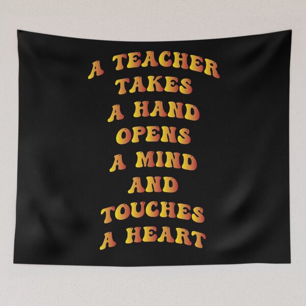 Item preview, Teacher takes a hand, opens a mind and touches a heart designed and sold by PufnicaDesign.