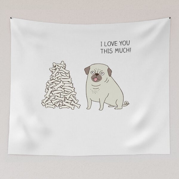 Item preview, pugs love designed and sold by JuriWolff.
