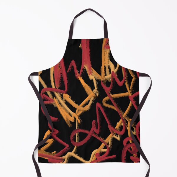Item preview, Flames Fire Doodle Scribble Red Orange Yellow Abstract Oil Pastel designed and sold by hopecope.