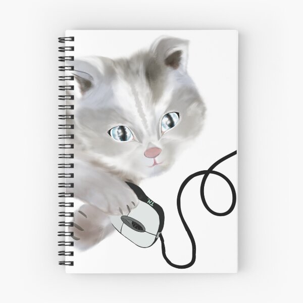 Item preview, cute cat chasing a computer mouse  designed and sold by The Mor Sisters    Tzurit & Carmel.