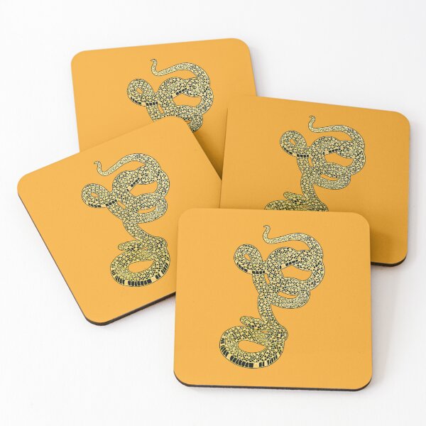 Item preview, Snake Art - Reptile Lover, Gold and Black Snake designed and sold by LaRoach Digital Arts.