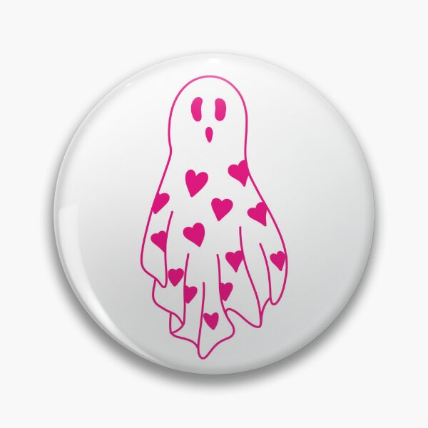 Item preview, pink heart bedsheet ghost designed and sold by rosecolashop.