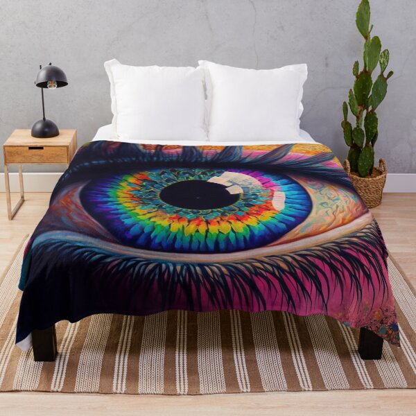 Artikelvorschau, großes buntes psychedelisches Auge entworfen und verkauft von Junkerz.