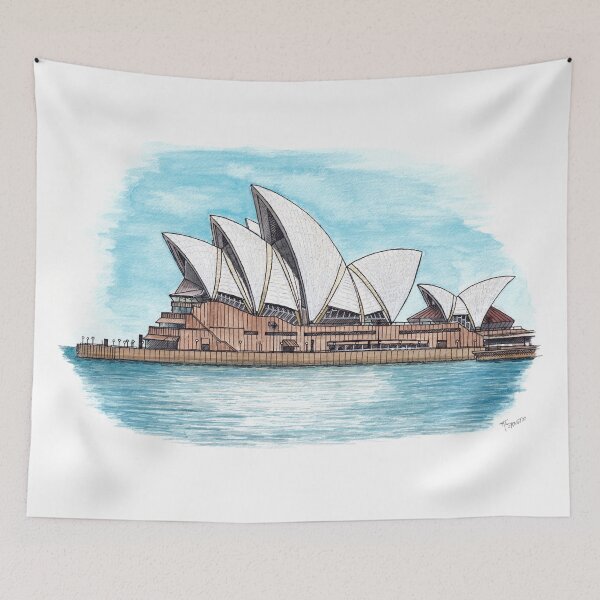 Item preview, Sydney Opera House Watercolour designed and sold by Tom Napper Design.