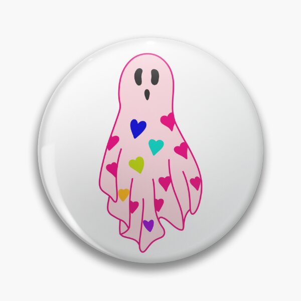 Item preview, rainbow heart bedsheet ghost designed and sold by rosecolashop.