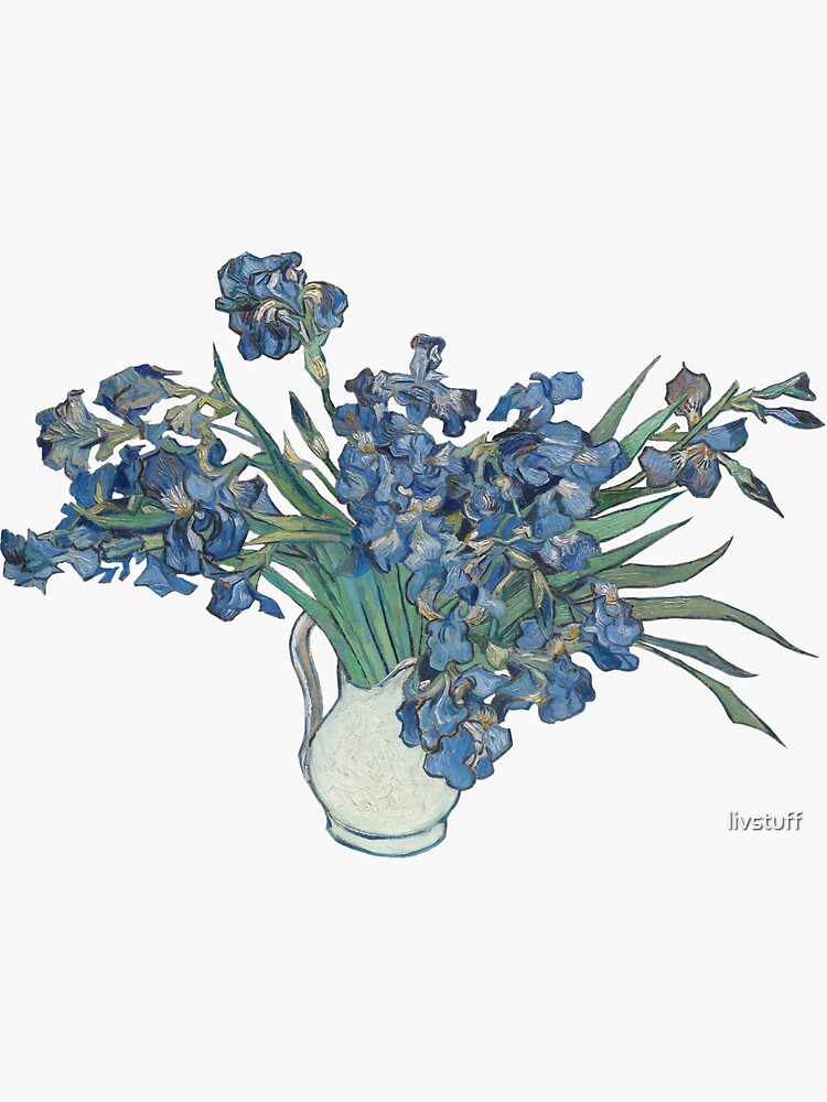 Disover Classical Art - Vincent Van Gogh Irises Painting Sticker