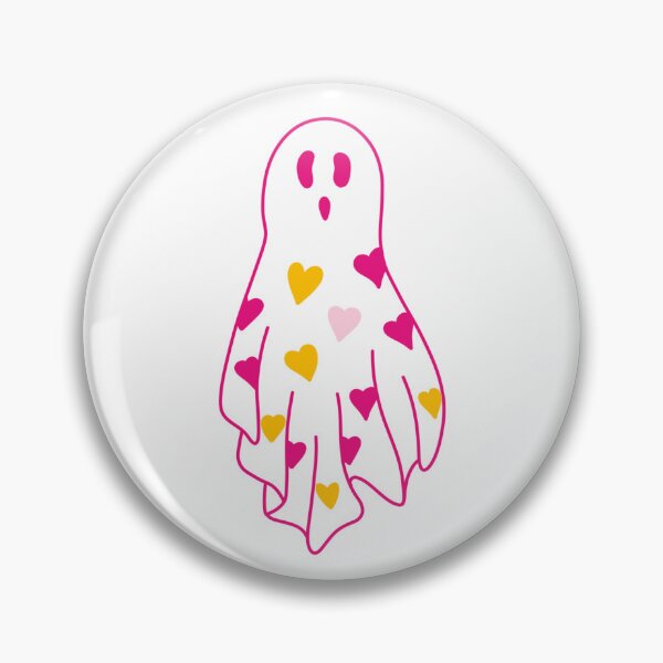 Item preview, pink and yellow heart bedsheet ghost designed and sold by rosecolashop.