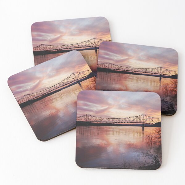 Item preview, Sunset over Ohio River in Portsmouth Ohio designed and sold by buchholzart.