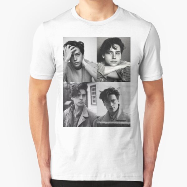 Cole Sprouse Collage B&W Slim Fit T-Shirt