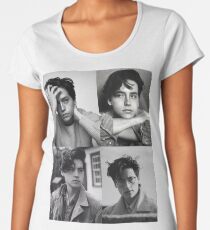 Cole Sprouse Collage B&W Women's Premium T-Shirt