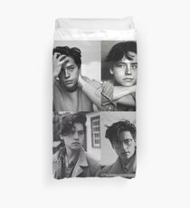 Cole Sprouse Collage B&W Duvet Cover