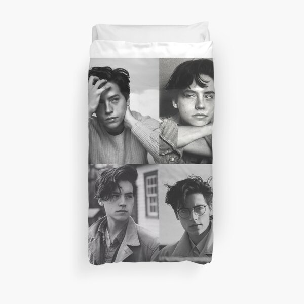 Cole Sprouse Collage B & W Housse de couette
