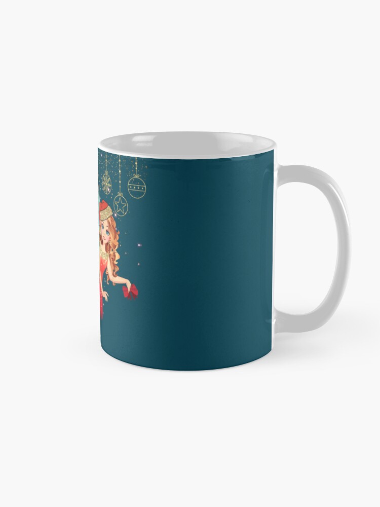 Coffee Mug, Felicia's Sparkle Santa Hat designed and sold by TeelieTurner