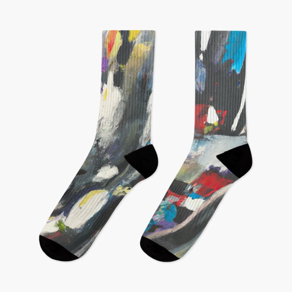 Item preview, Abstract Action Painting - City in Colour - Informalism - Grey, White and Blue designed and sold by Inomaly Art.
