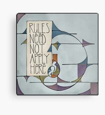 Rules Metal Print
