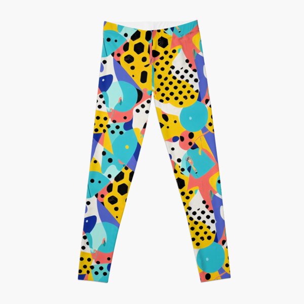 Memphis Pattern 28 - Retro 90s / 80s Leggings for Sale by GraphicWave