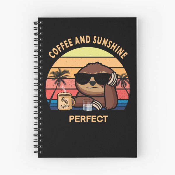 Item preview, Coffee and sunshine perfect vintage sunset sloth designed and sold by TipTopTapo.
