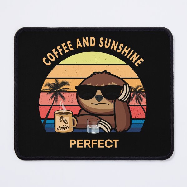 Item preview, Coffee and sunshine perfect vintage sunset sloth designed and sold by TipTopTapo.