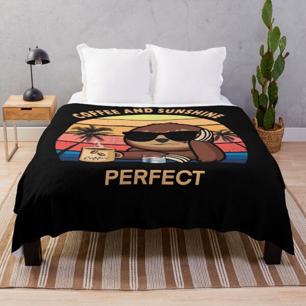 Item preview, Coffee and sunshine perfect vintage sunset sloth designed and sold by TipTopTapo.