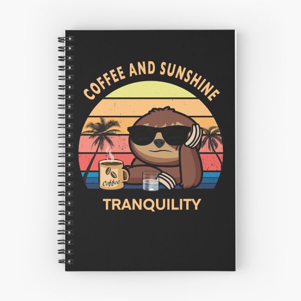 Item preview, Coffee and sunshine tranquility vintage sunset sloth designed and sold by TipTopTapo.