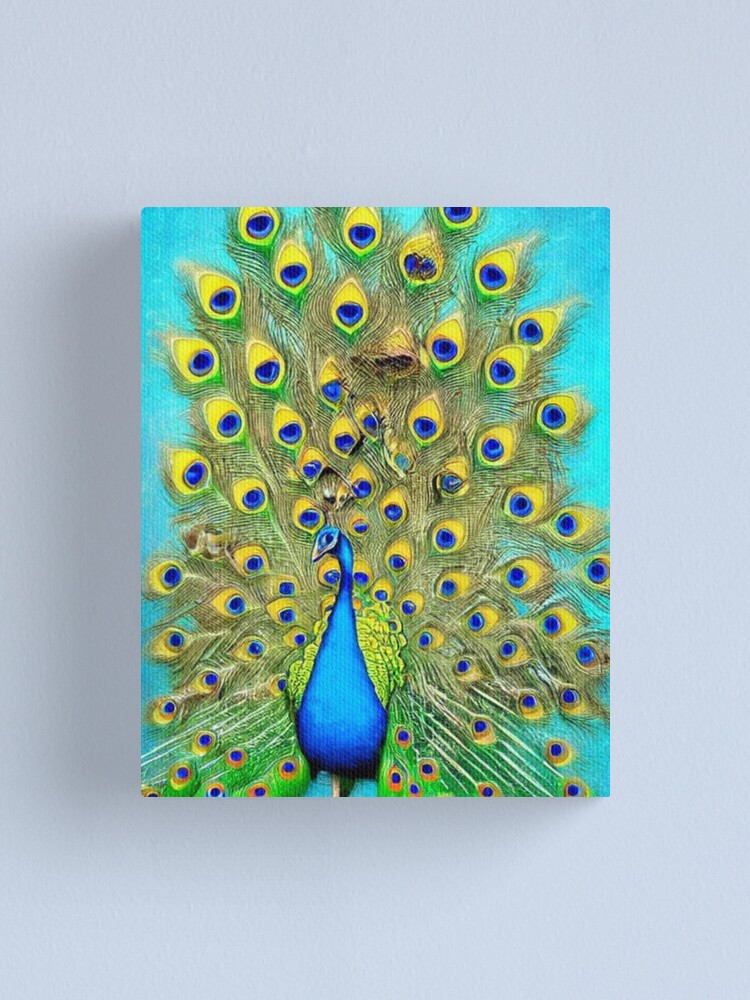 Vivid Peacock Feathers II | Canvas Wall Art | 16x20 | Great Big Canvas