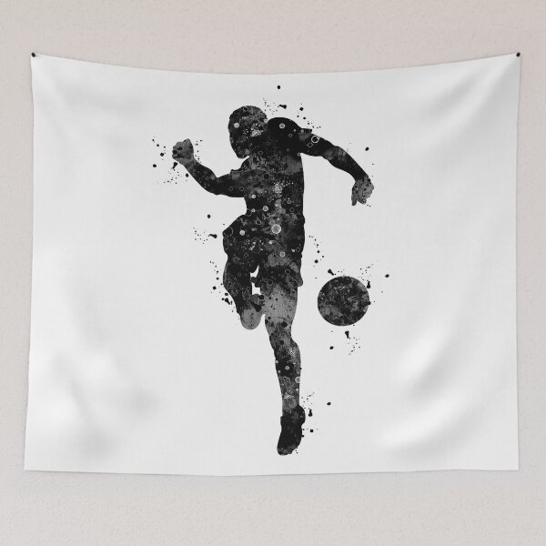 Item preview, Soccer Boy Player Black and White  designed and sold by LotusGifts.