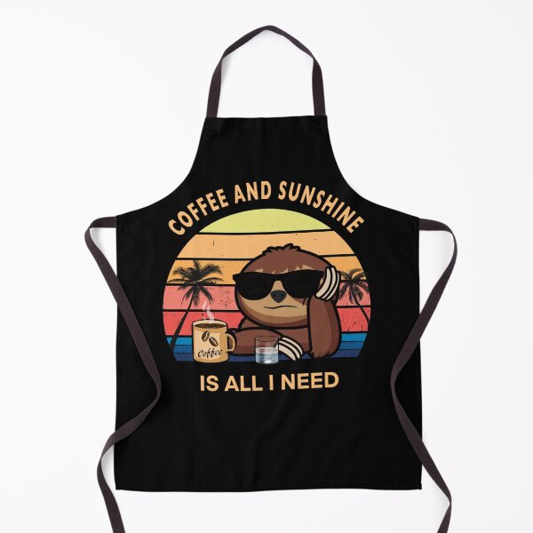 Item preview, Coffee and sunshine is all i need vintage sunset sloth designed and sold by TipTopTapo.