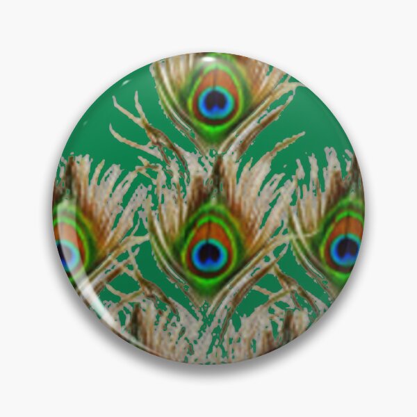 Item preview, GREEN PEACOCK FEATHER PATTERNS ABSTRACT GREEN ART designed and sold by sharlesart.
